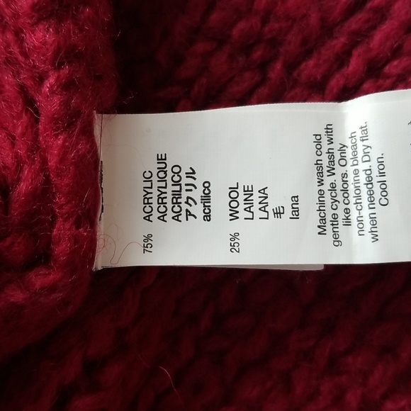 Gap wool sweater dark red sz S womens - Picture 6 of 8
